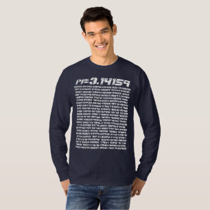 Camiseta pi= 3.14159 y así en los dígitos del Día de la Mod