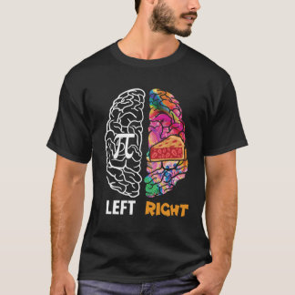 Camiseta Pi 8 del cerebro izquierdo derecho