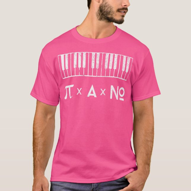 Camiseta Pi A No Music Design - Funny Piano (Anverso)