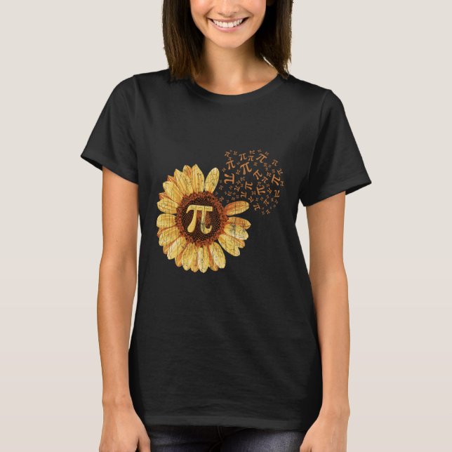 Camiseta Pi Apparel Día De Pi Traje De Girasol Math Gracios (Anverso)