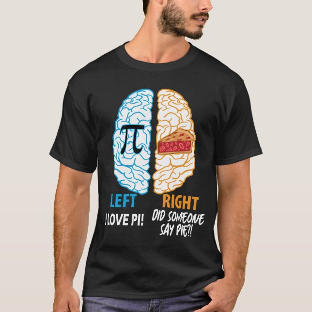 Camiseta Pi cerebral izquierdo derecho (Anverso)