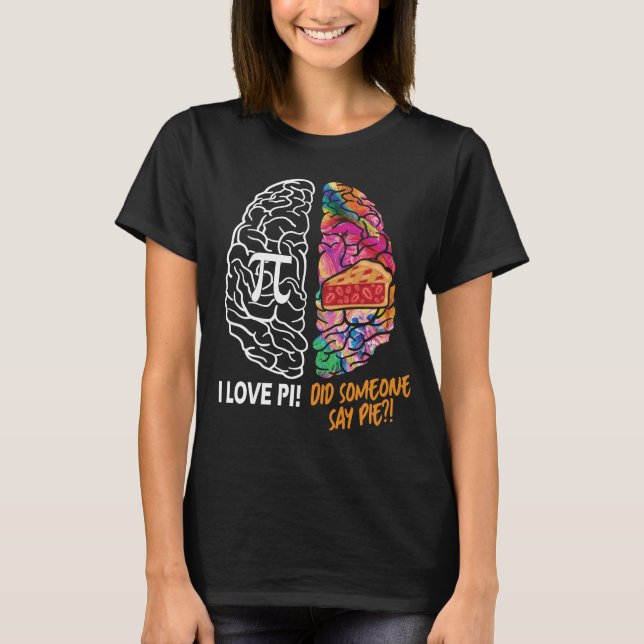 Camiseta Pi cerebral izquierdo derecho (Anverso)