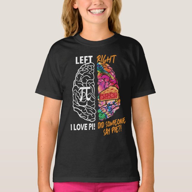 Camiseta Pi cerebral izquierdo derecho (Anverso)
