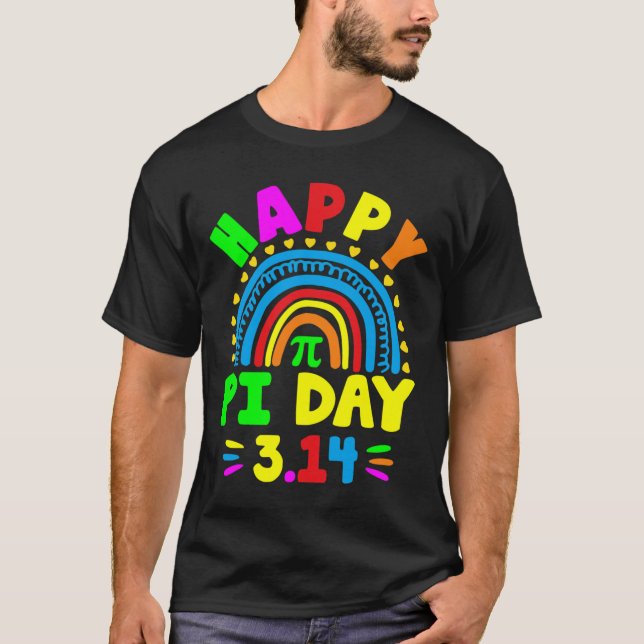 Camiseta Pi Day 2025 Pi Day Rainbow (Anverso)