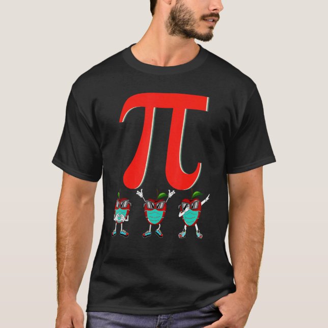 Camiseta Pi Day 3 14 Math Apple Wearing Mask Teacher Studen (Anverso)