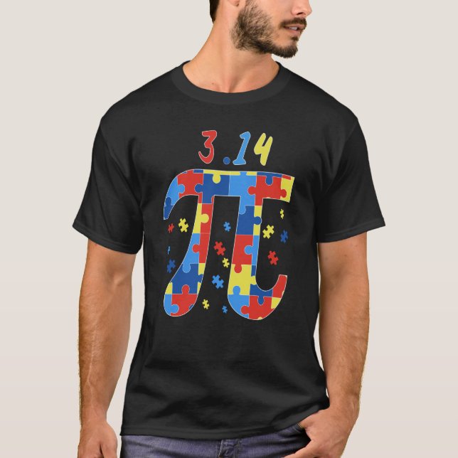 Camiseta Pi Day Autism Puzzle Math Teacher Student Mathemat (Anverso)