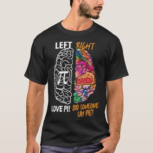Camiseta Pi Day Math Brain I Love Pi (Anverso)