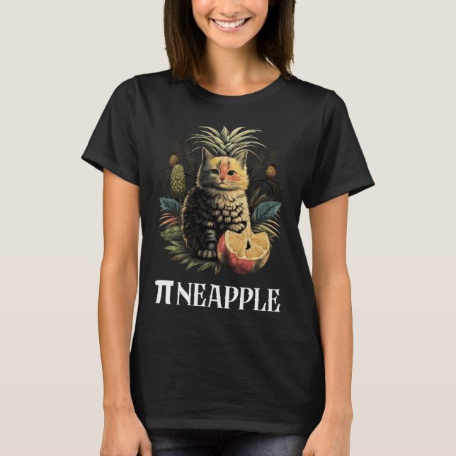Camiseta Pi Day Math Science Cat Pineapple 1 (Anverso)