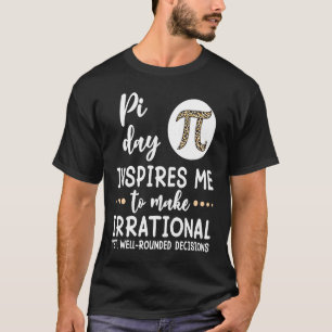 Camiseta Pi Day me inspira el leopardo matemático