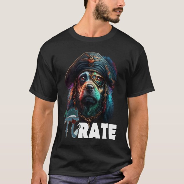 Camiseta Pi Day Pi rate Dog 314 Funny Math Science Teacher  (Anverso)