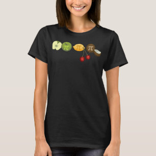 Camiseta Pi Day Pi sobre varias frutas