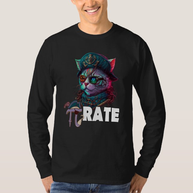 Camiseta Pi Day Pirate Cat 3 14 Math Science Teacher Pi Rat (Anverso)