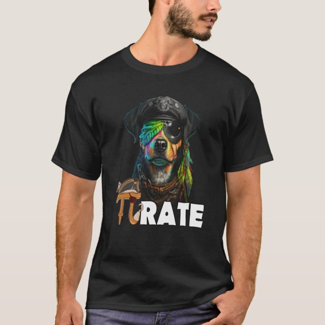 Camiseta Pi Day Pirate Dog 3 14 Math Science Teacher Pi Rat (Anverso)