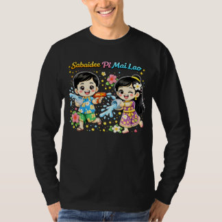 Camiseta Pi Mai Lao Lucha de Agua – Niños Adorables Año Nue