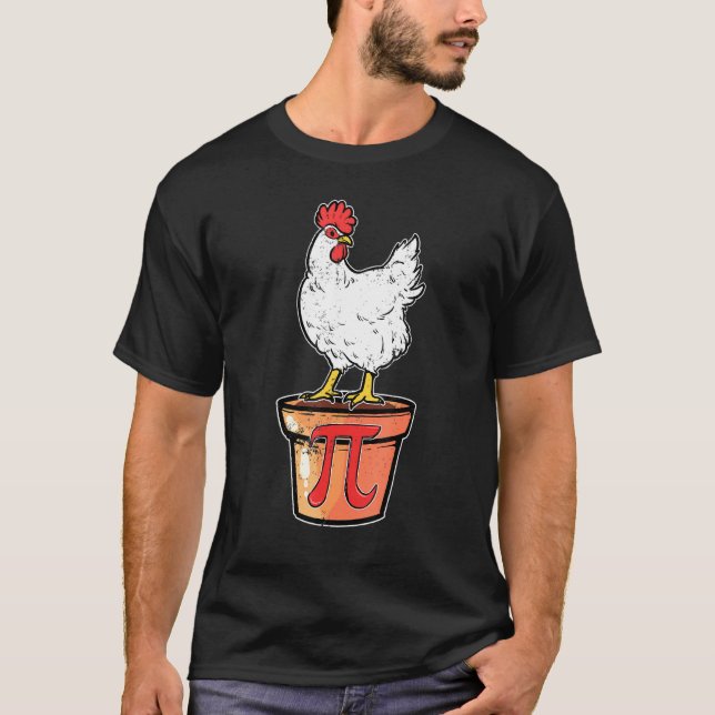 Camiseta Pi Math Chicken Pot Vintage (Anverso)