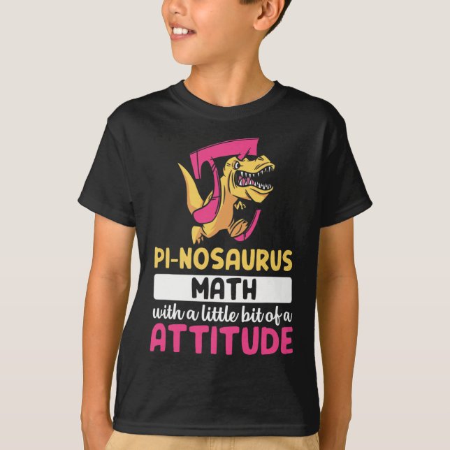 Camiseta Pi Math Mathematics Dinosaur Dino Pi Day  (Anverso)