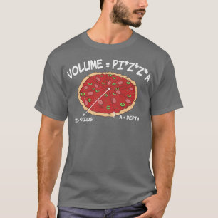 Camiseta PI Math Pizza Radius Rápido Alimentos Matemáticos