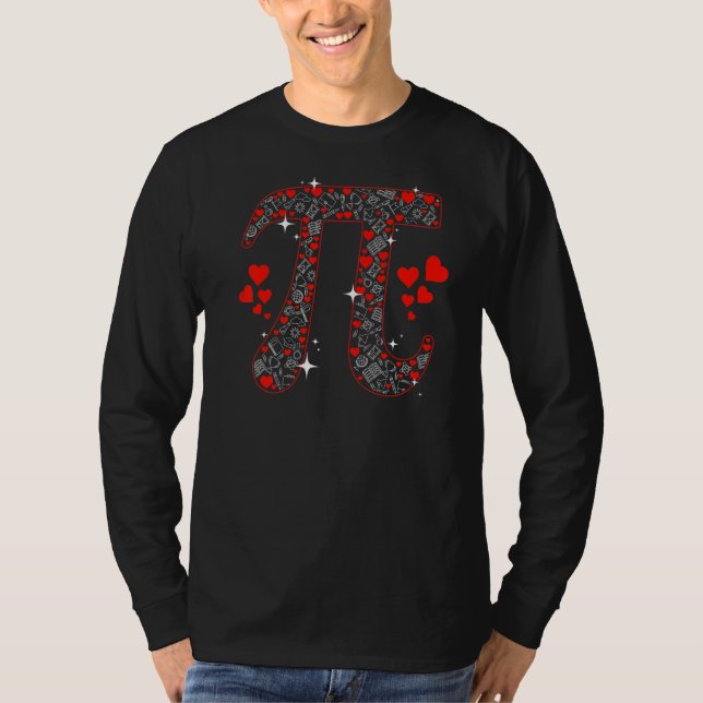 Camiseta Pi Math Valentine Math El día de San Valentín (Anverso)