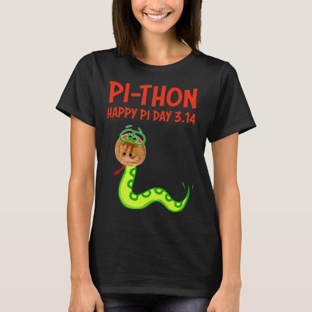 Camiseta PI THON Pi Day Python Pie Math Snake Wild Animal N (Anverso)