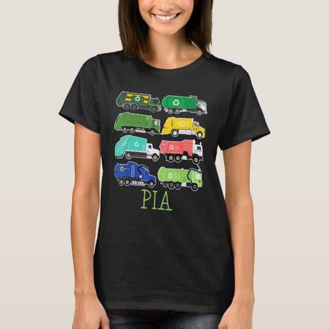 Camiseta Pia Trash Truck For Kids Collector Ecologist Garba (Anverso)