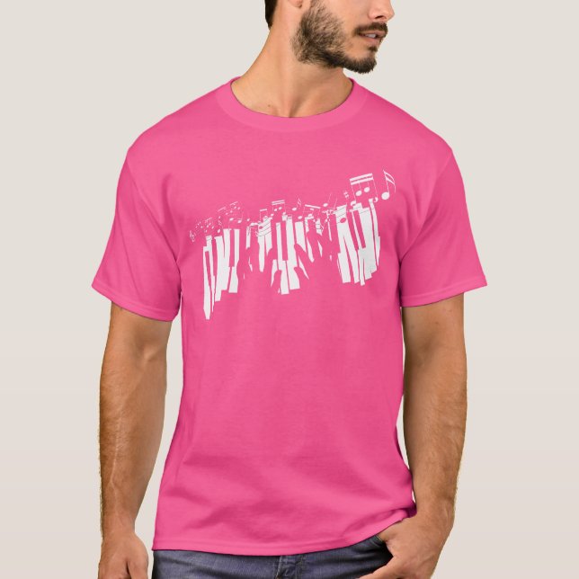 Camiseta Pianist Keyboards Music Notes Piano (Anverso)