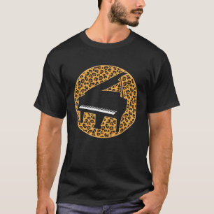 Camiseta Pianista Chica Pianista Madre Leopard Mujeres Pian
