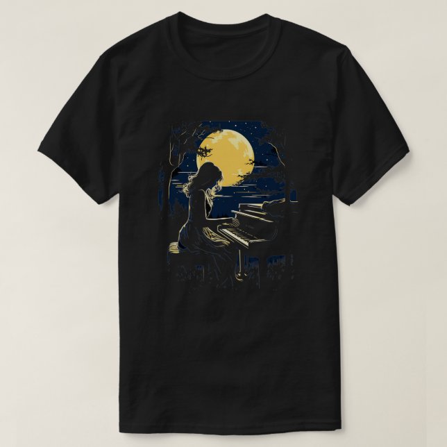 Camiseta Pianista Chica pianista música de música (Diseño del anverso)