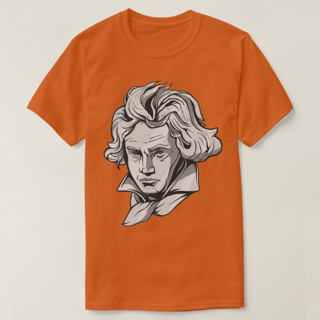 Camiseta Pianista compositor de Beethoven (Diseño del anverso)