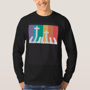 Camiseta Pianista cristiano intérprete de piano músico reli