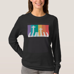 Camiseta Pianista Cristiano Tocador de Piano Músico Religio