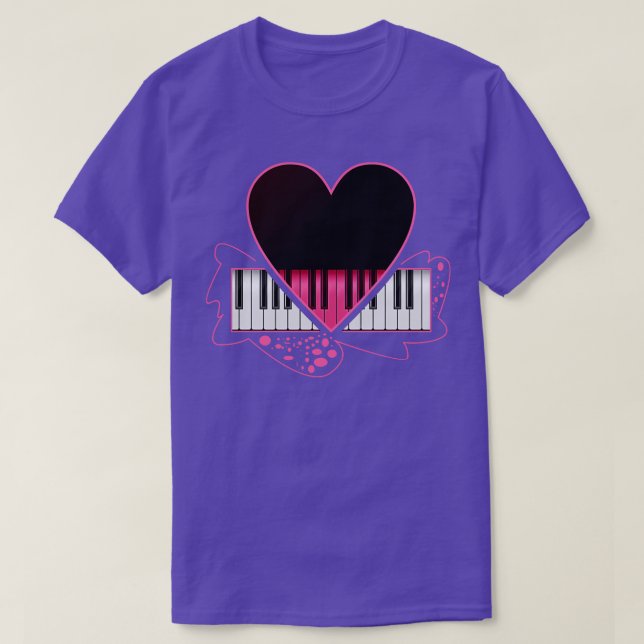 Camiseta Pianista de amor (Diseño del anverso)