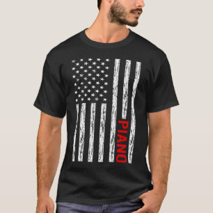 Camiseta Pianista de bandera de Estados Unidos