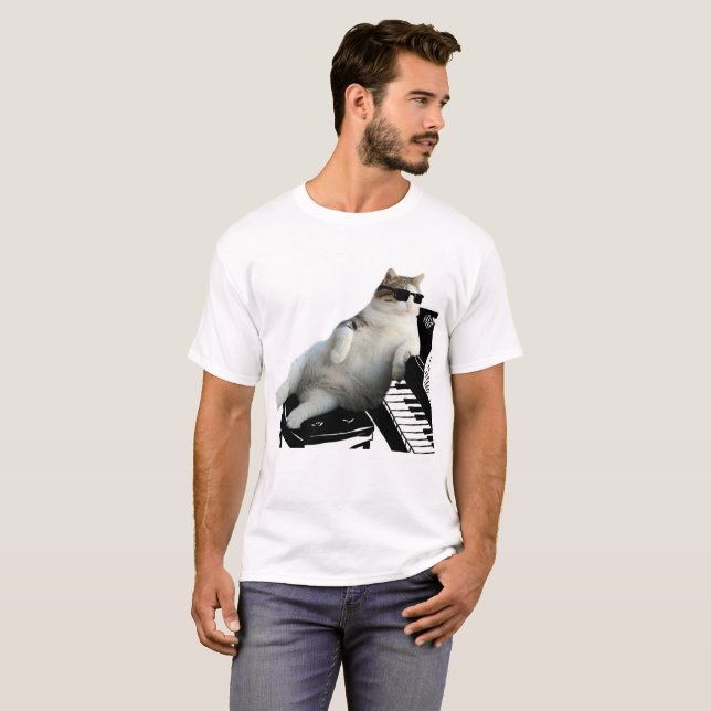 Camiseta Pianista de gatos ciegos (Anverso completo)