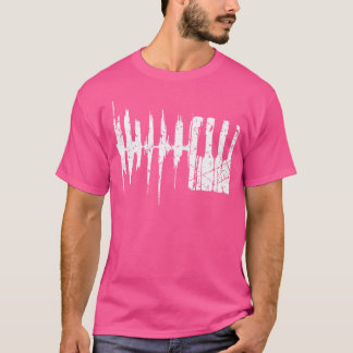 Camiseta Pianista de onda sonora de alas Piano latido del c
