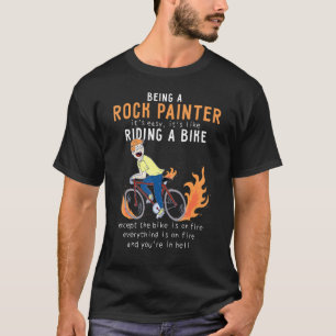 Camiseta Pianista de rock como ciclista de bicicleta divert