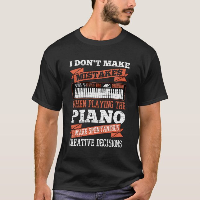 Camiseta Pianista de teclado (Anverso)