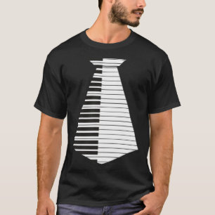 Camiseta Pianista de teclado músico de corbata piano