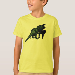 Camiseta Pianista del dinosaurio