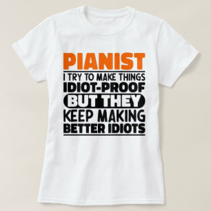 Camiseta Pianista Intento Hacer Las Cosas Divertidas Pianis