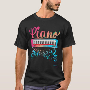 Camiseta Pianista musical Piano Teclado Cute Piano Chica