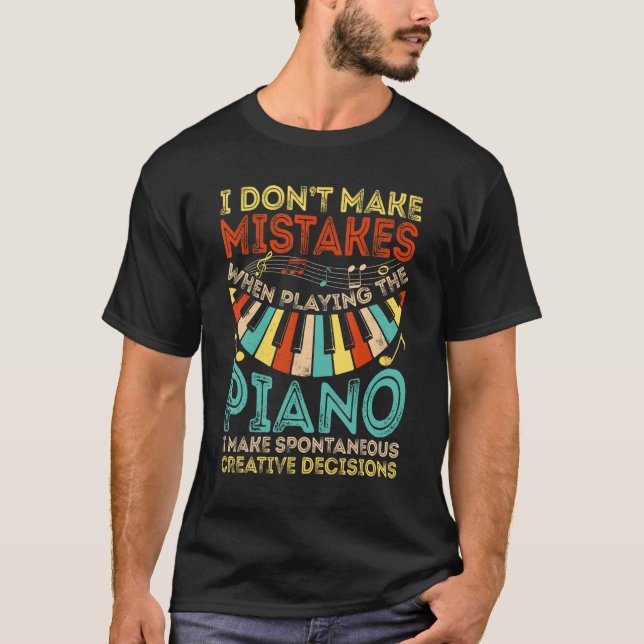 Camiseta Pianista no hago errores en la música de piano (Anverso)