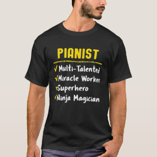 Camiseta Pianista obrero del milagro, superhéroe Ninja dive