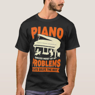 Camiseta Pianista para un gato