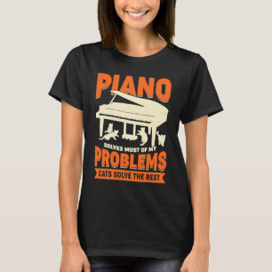 Camiseta Pianista para un gato