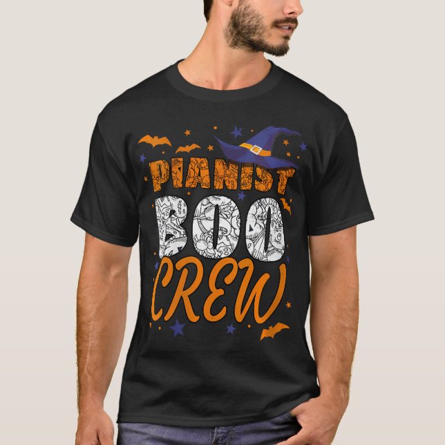 Camiseta Pianista pianista Boo Crew Halloween Piano (Anverso)