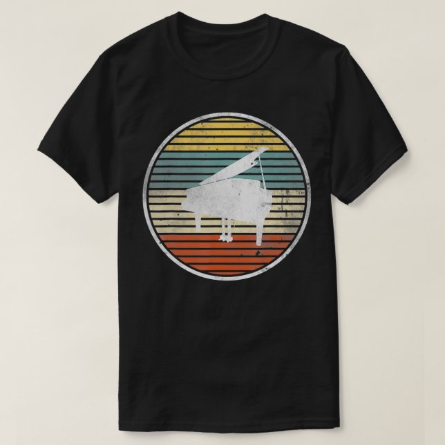 Camiseta Pianista retro músico de teclado de regalo pianist (Diseño del anverso)