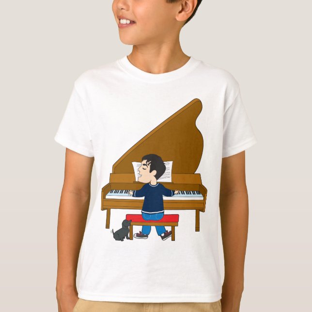 Camiseta Pianista y perro (Anverso)