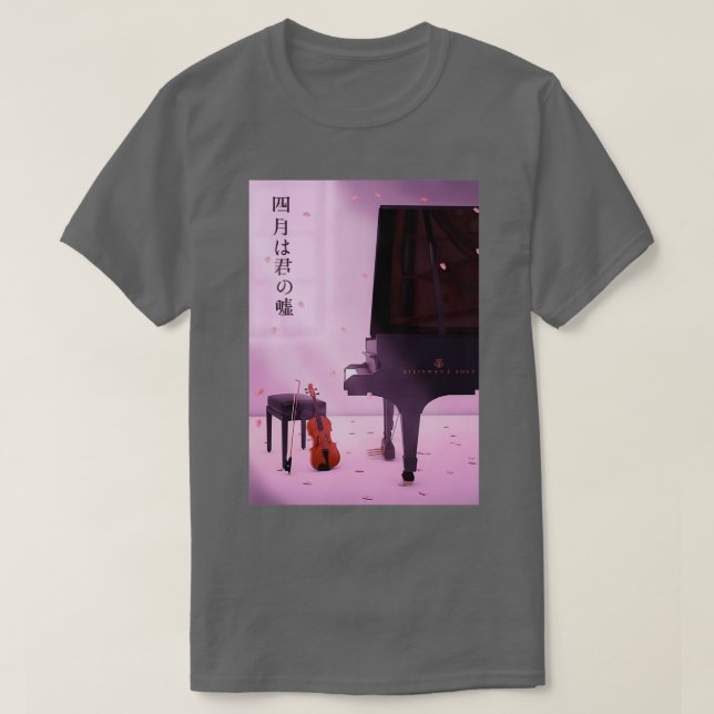 Camiseta Piano amampa Violin una historia de amor Tu mentir (Diseño del anverso)