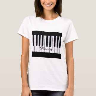 Camiseta Piano blanco y negro de las llaves