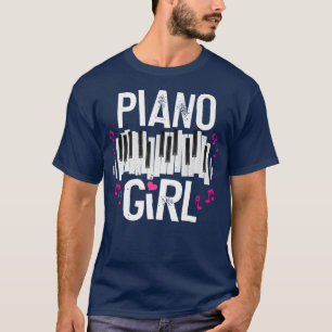 Camiseta Piano Chica Pianista Músico Enseñador de Enseñanza